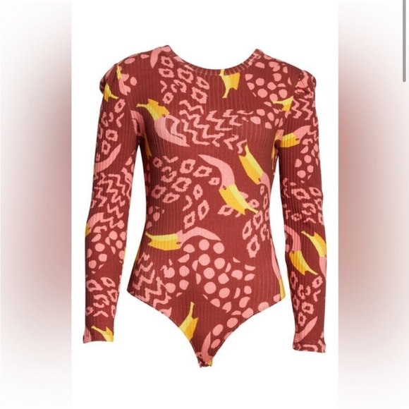New! FARM Rio Toucanissmo Long Sleeve Bodysuit 🦜 ☀️sz Small NWOT - Picture 4 of 10